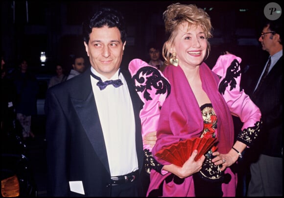 Archives - Marie-Anne Chazel et Christian Clavier lors de la soirée des Molières. Le 9 avril 1991.