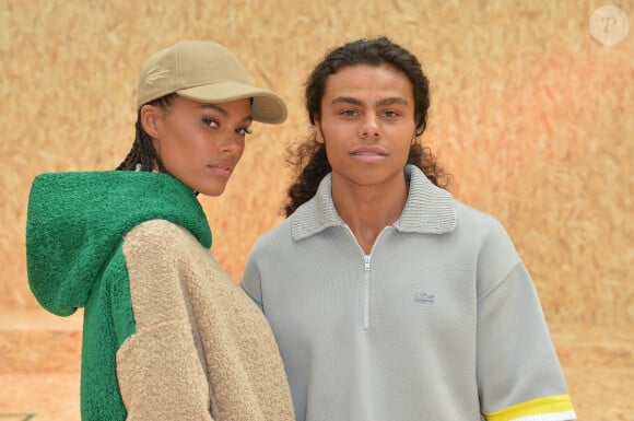Tina Kunakey (Cassel) et son frère Zakari Kunakey - People au défilé Lacoste collection prêt-à-porter Automne/Hiver 2020-2021 lors de la Fashion Week à Paris, le 3 mars 2020. © Veeren Ramsamy-Christophe Clovis /Bestimage