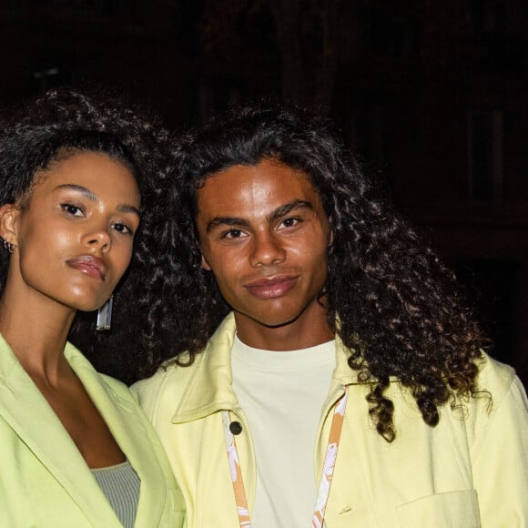 Tina Kunakey et son frère Zakari - Arrivées et sorties au Lutetia "Pop Up" club où Cindy Bruna célèbre ses 25 ans, Paris le 28 septembre 2019. © Perusseau - Da Silva / Bestimage