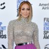 Jennifer Lopez au photocall de la soirée de la 35e édition des Film Independant Spirit Awards à Los Angeles le 8 février 2020.