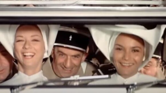 Soeur Clotilde (France Rumilly) dans la série de films Le Gendarme à Saint-Tropez, compilation de ses apparitions au côté de Louis de Funès dans la saga réalisée par Jean Girault.
