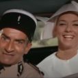 Soeur Clotilde (France Rumilly) avec Louis de Funès dans Le Gendarme de Saint-Tropez (1964).