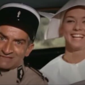 Soeur Clotilde (France Rumilly) avec Louis de Funès dans Le Gendarme de Saint-Tropez (1964).