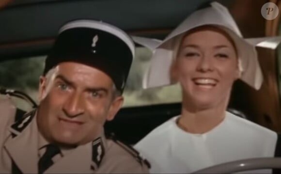 Soeur Clotilde (France Rumilly) avec Louis de Funès dans Le Gendarme de Saint-Tropez (1964).