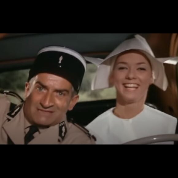 Soeur Clotilde (France Rumilly) avec Louis de Funès dans Le Gendarme de Saint-Tropez (1964).
