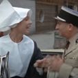 Soeur Clotilde (France Rumilly) dans la série de films Le Gendarme de Saint-Tropez. Ici, Le Gendarme à New York (1965).