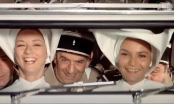 Soeur Clotilde (France Rumilly) dans Le Gendarme en balade (1970), quatrième épisode de la série de films Le Gendarme de Saint-Tropez par Jean Girault et avec Louis de Funès.