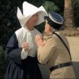 Soeur Clotilde (France Rumilly) dans Le Gendarme et les Extra-terrestres (1979), cinquième épisode de la série de films Le Gendarme de Saint-Tropez par Jean Girault et avec Louis de Funès.