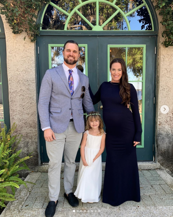 Kara Bosworth, son mari Kyle Bosworth et leur fille Decker. Mars 2020.