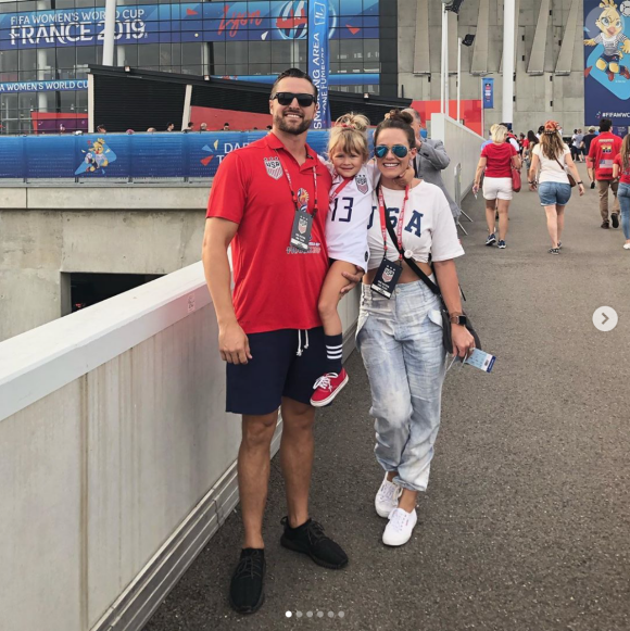 Kara Bosworth, son mari Kyle Bosworth et leur fille Decker. Juillet 2019.