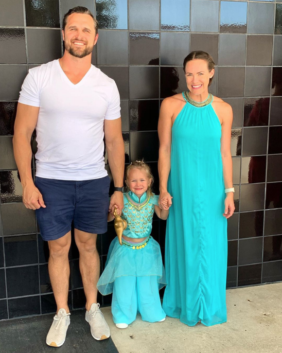 Kara Bosworth, son mari Kyle Bosworth et leur fille Decker. Mai 2019.