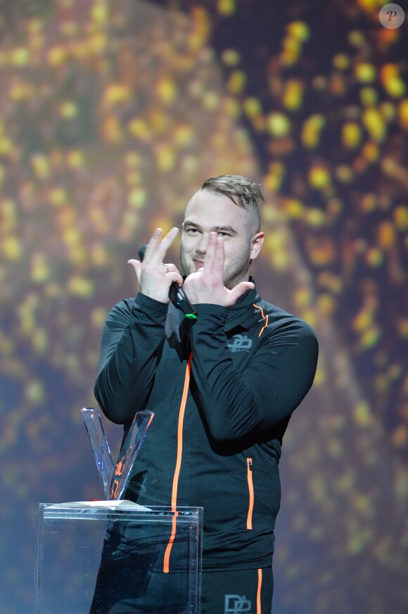 Jul (album de musiques urbaines) lors de la 32ème cérémonie des "Victoires de la Musique" au Zénith de Paris, le 10 février 2017. © Guirec Coadic/Bestimage
