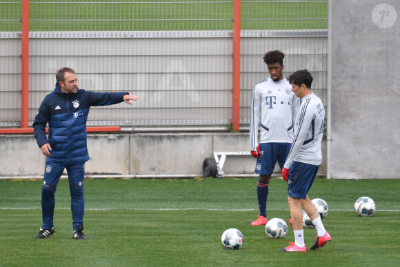 Kingsley Coman à l'entraînement avec son équipe du Bayern Munich. Avril 2020.