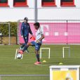 Kingsley Coman à l'entraînement avec son équipe du Bayern Munich. Avril 2020.