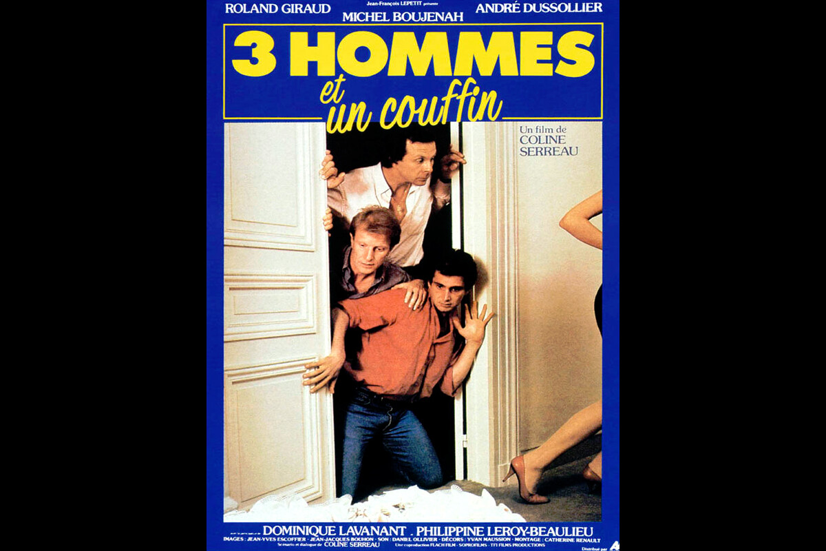 Photo : Affiche du film "Trois hommes et un couffin". 1985. - Purepeople