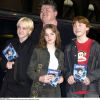 Robbie Coltrane, Rupert Grint, Emma Watson et Tom Felton à Londres, le 9 mai 2002. 
