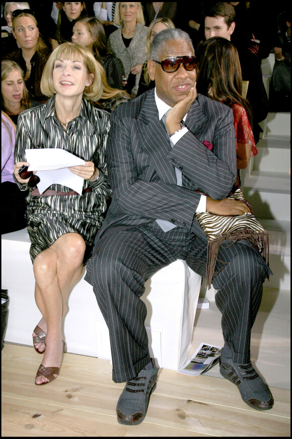 Anna Wintour et Andre Leon Talley à Paris, le 5 octobre 2006.