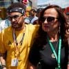 Neymar et sa mère Nadine au Grand Prix de Montmelo en Espagne, le 12 mai 2019.