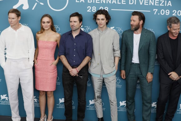 Sean Harris, Lily-Rose Depp, David Michod, Timothée Chalamet, Joel Edgerton, Ben Mendelsohn - Photocall du film "The King" lors du 76ème festival international du film de Venise, la Mostra, le 2 septembre 2019.