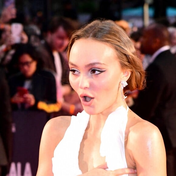 Lily-Rose Depp à l'avant-première du film "Le Roi", au BFI London Film Festival, le 3 octobre 2019.