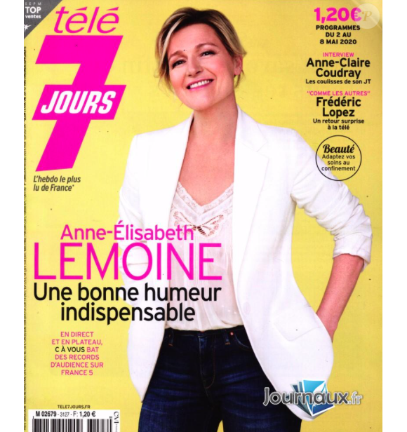 Anne-Elisabeth Lemoine en couverture du magazine "Télé 7 Jours", le 27 avril 2020.