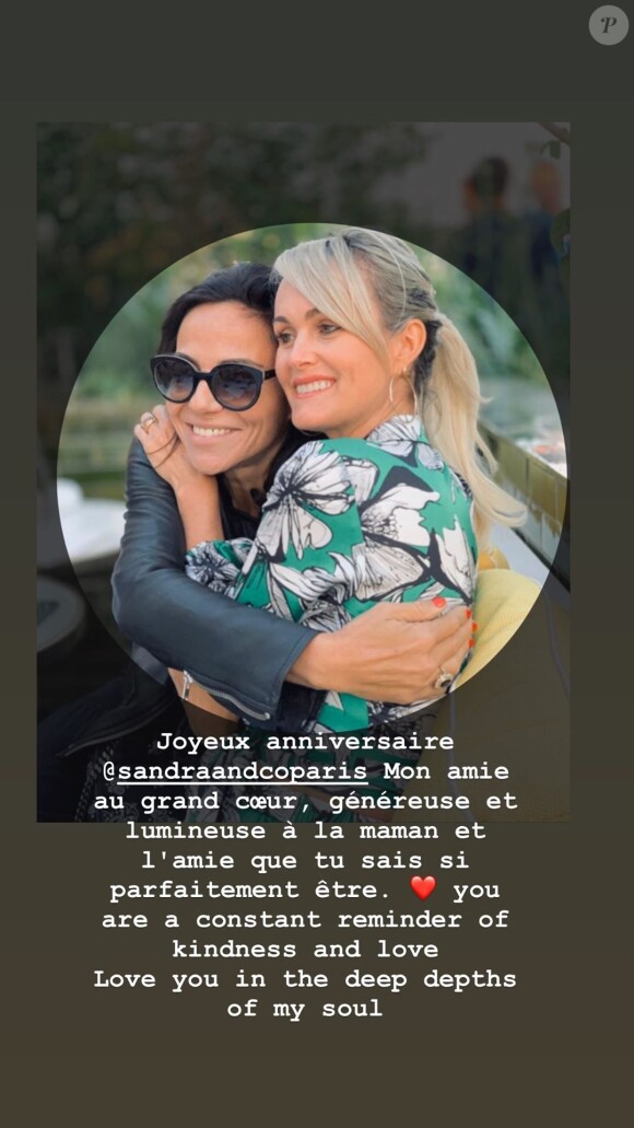 Laeticia Hallyday a souhaité un joyeux anniversaire à Sandra Sisley le 25 avril 2020.