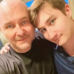 Cauet et son fils, le 23 février 2020 sur Instagram.