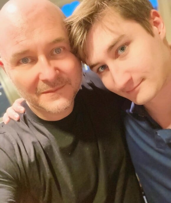 Cauet et son fils, le 23 février 2020 sur Instagram.