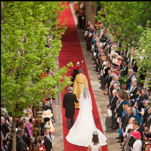 Mariage de Kate Middleton et du prince William d'Angleterre à Londres, le 29 avril 2011. Parmi leurs demoiselles d'honneur, l'adorable boudeuse Grace van Cutsem.