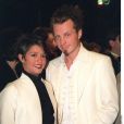Emma de Caunes et Sinclair lors du dîner des César au Fouquet's, à Paris, le 27 février 1998.