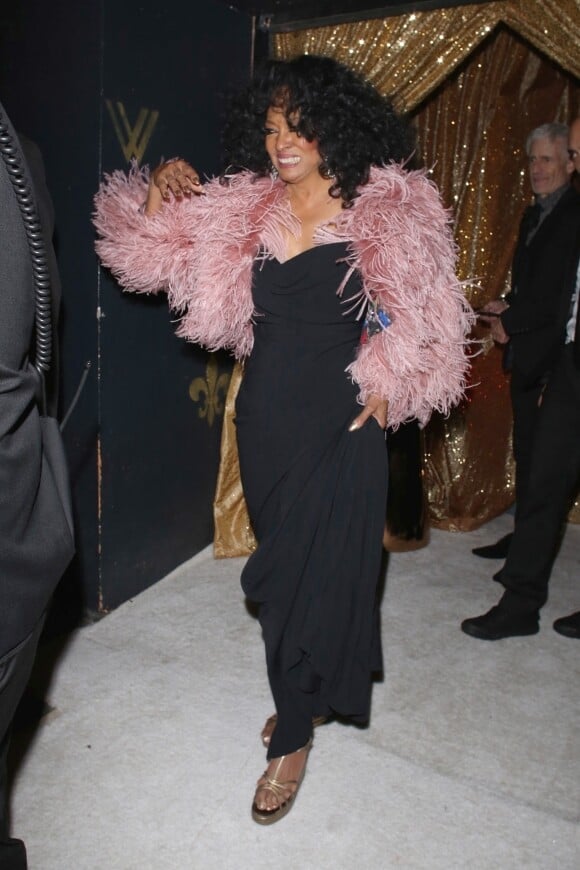 Diana Ross à la sortie de sa soirée d'anniversaire, 75 ans, au club Warwick à Hollywood le 26 mars 2019.