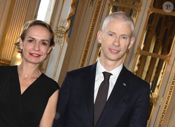 Sandrine Bonnaire et Franck Riester - 22e édition du Printemps des Poètes au ministère de la Culture à Paris le 25 février 2020. © Coadic Guirec/Bestimage