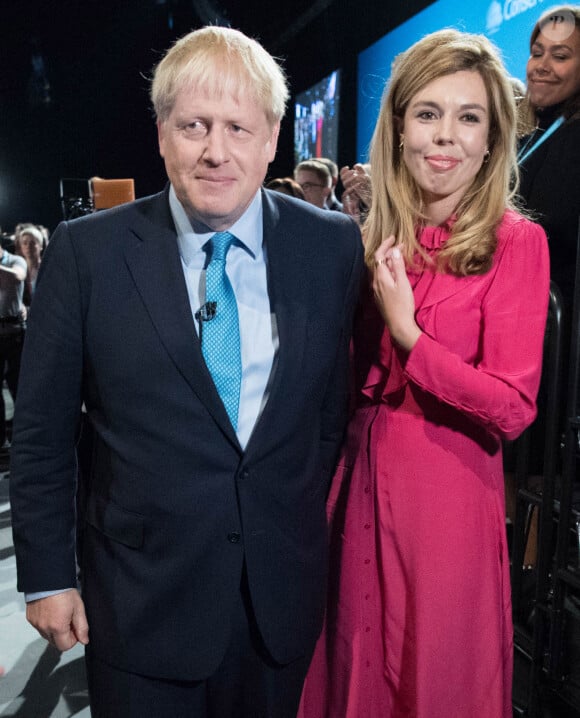 Boris Johnson et Carrie Symonds à Manchester, le 2 octobre 2019.