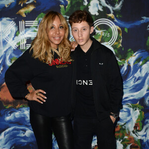 Exclusif - Cathy Guetta et son fils Tim Elvis - People au défilé Kenzo Homme collection Automne-Hiver 2019/20 lors de la fashion week à Paris, le 20 janvier 2019. © Veeren/CVS/Bestimage