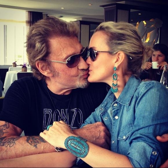 Laeticia et Johnny Hallyday sur Instagram le 1er juillet 2013.