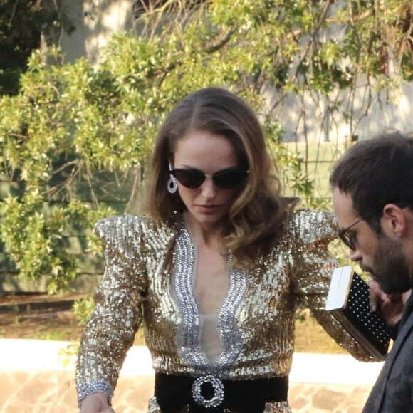 Natalie Portman et son mari Benjamin Millepied arrivent à l'hôtel Excelsior lors du 75ème festival du film de Venise, la Mostra, le 4 septembre 2018.