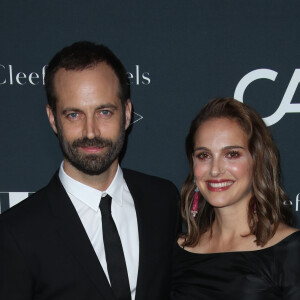 Natalie Portman (robe Dior) et son mari Benjamin Millepied - Les célébrités arrivent à la soirée "Dance Project Gala" à Los Angeles le 7 octobre 2017.