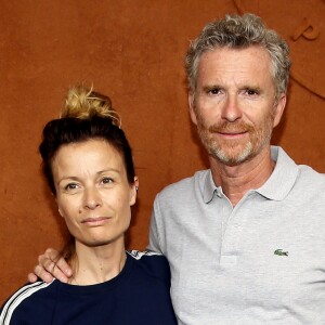 Denis Brogniart et sa femme Hortense au village lors des internationaux de France de tennis de Roland Garros, Jour 3, à Paris le 29 mai 2018. © Dominique Jacovides / Cyril Moreau /