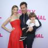 Jaime King, enceinte, son mari Kyle Newman et leur fils James à la soirée "The Arclight Cinemas" à Hollywood, le 27 mai 2015  