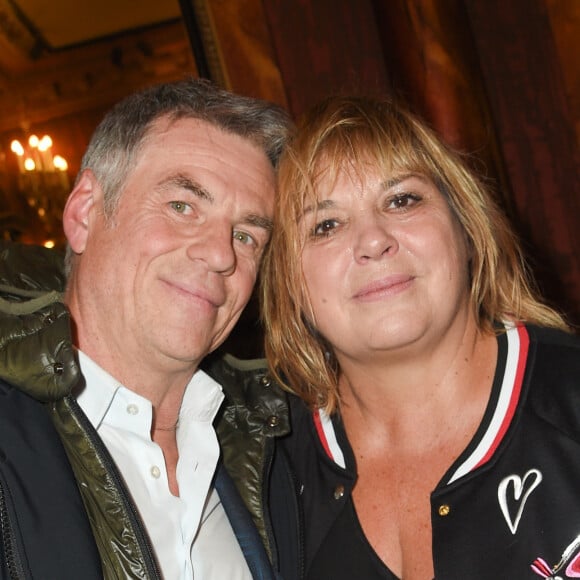 Bruno Gaccio et Michèle Bernier - People à la générale du woman show "Vive Demain !" de Michèle Bernier au théâtre des Variétés à Paris le 28 janvier 2019. © Coadic Guirec/Bestimage