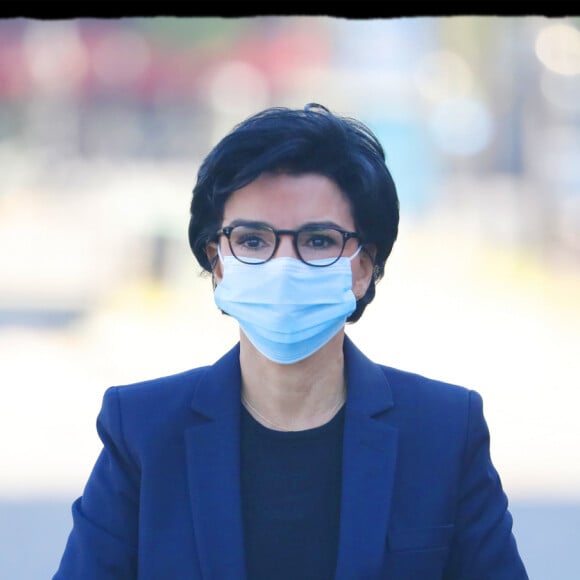 Exclusif - Rachida Dati se rend au Drive Test de dépistage du Coronavirus Covid 19. Paris, Place Joffre, VIIème arrondissement, le 22 avril 2020.  © Alain Guizard / Bestimage