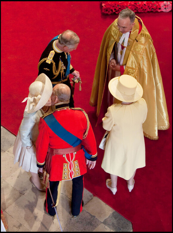 Le prince Charles, son épouse Camilla, la reine Elizabeth et son mari le prince Philip - Mariage de Kate Middleton et du prince William à Londres. Le 29 avril 2011