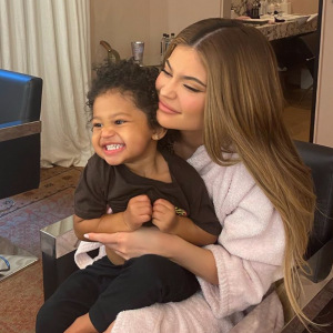 Kylie Jenner et sa fille Stormi. Avril 2020.