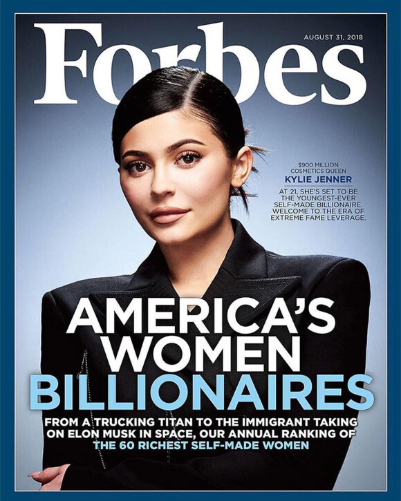 Kylie Jenner rentre dans le club très fermé des milliardaires. Le plus jeune membre du clan Kardashian-Jenner fait la couverture du numéro "America's Women Billionaires" du magazine Forbes, qui prétend que Kylie Jenner est "sur le point de devenir la plus jeune milliardaire autodidacte de son histoire". 11/07/2018 - New York