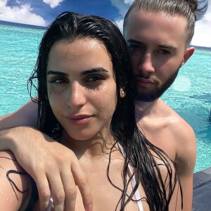 Tarek Benattia et Camélia aux Maldives, le 26 février 2020