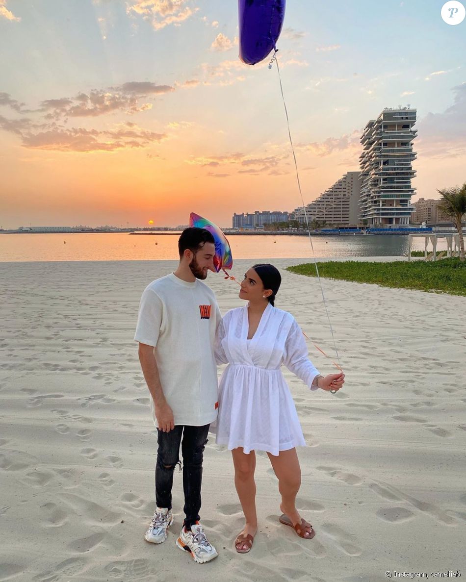 Tarek Benattia et sa femme Camélia heureux à Dubaï, mai 2020
