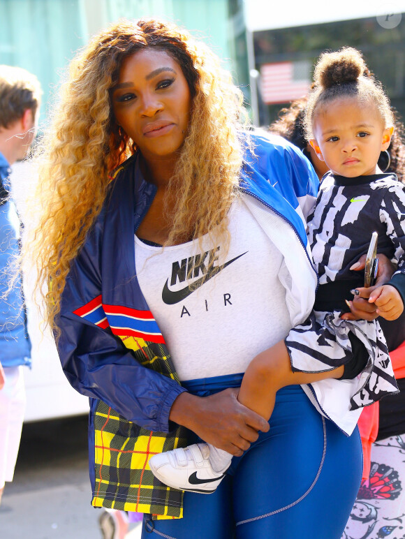 Serena Williams et sa fille Alexis Olympia à l'évènement Nike "Queens of Tennis Experience" au parc William F. Passannante Ballfield à New York le 20 août 2019. © Charles Guerin/Bestimage
