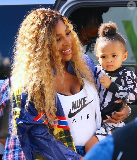 Serena Williams et sa fille Alexis Olympia à l'évènement Nike "Queens of Tennis Experience" au parc William F. Passannante Ballfield à New York le 20 août 2019. © Charles Guerin/Bestimage