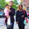 Serena Williams, son mari Alexis Ohanian et leur fille Alexis Olympia lors d'une promenade dans New York, le 7 mai 2019.
