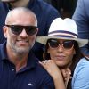 Amel Bent et son mari Patrick Antonelli dans les tribunes des internationaux de tennis de Roland Garros à Paris, France, le 3 juin 2018. © Dominique Jacovides - Cyril Moreau/Bestimage